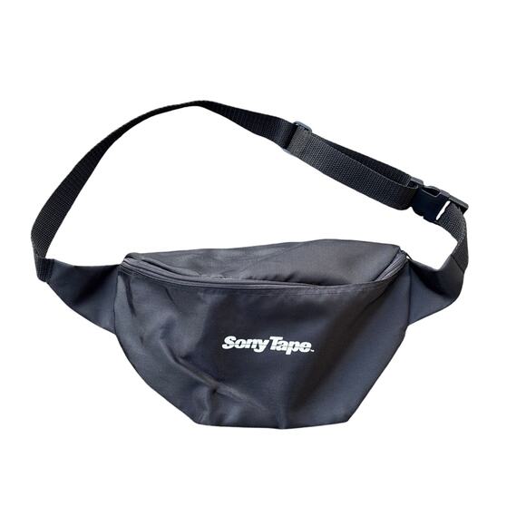 Sony tape Fanny pack black white unisex vintage retro 90s wear - Picture 1 of 3